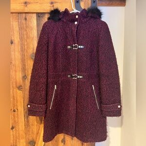 Wool Coat Maroon size 12 - Ivanka Trump